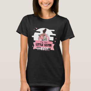 T-shirt Je suis la petite soeur étudiante petite soeur col