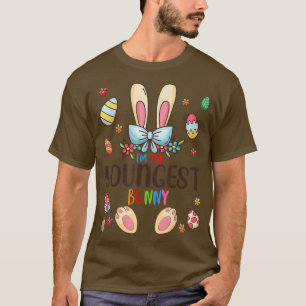 T-shirt Je suis la plus jeune Bunny Jour de Pâques Famille
