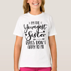 T-shirt Je suis La Plus Jeune Soeur Anniversaire Stepsoeur