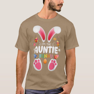 T-shirt Je suis La Tante Bunny Matching Famille Joyeuse Pâ