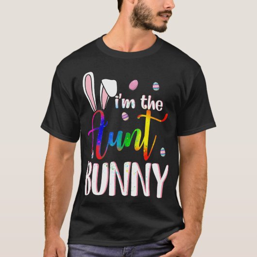 T-shirt Je suis La Tante Gay Lgbt Bunny Matching Famille P (Devant)