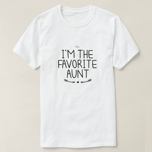 T-shirt Je suis la tante préférée (Design devant)