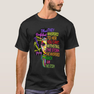 T-shirt Je Suis La Tempête Africaine Américaine Melanin No