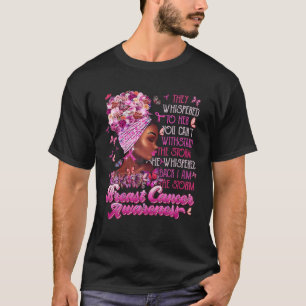 T-shirt Je suis la tempête Black Women Breast Cancer Survi