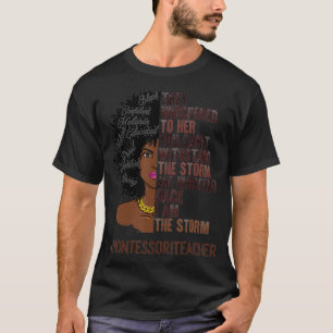 T-shirt Je Suis La Tempête Montessori Enseignant Afro-Amér