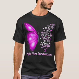 T-shirt Je suis la tempête Single Mom Awareness Butterfly