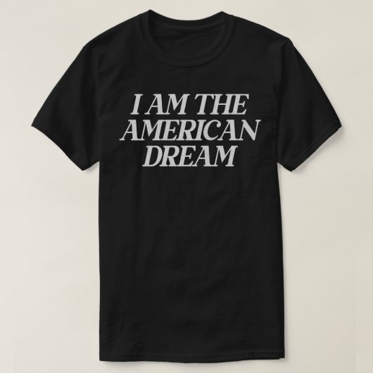 T-shirt Je Suis L'American Dream Retro Style Faded Design (Design devant)