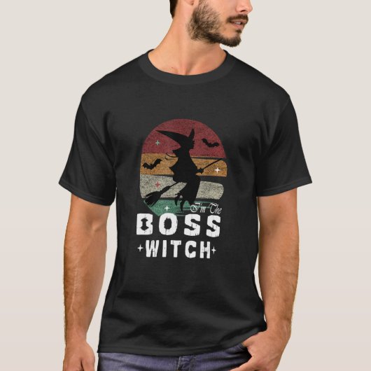 T-shirt Je suis le Boss Witch mignon Witchy Halloween Witc (Devant)