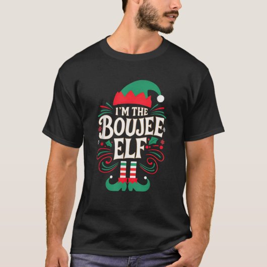 T-shirt Je suis le Boujee Elf Group Noël Noël Noël Fille F (Devant)