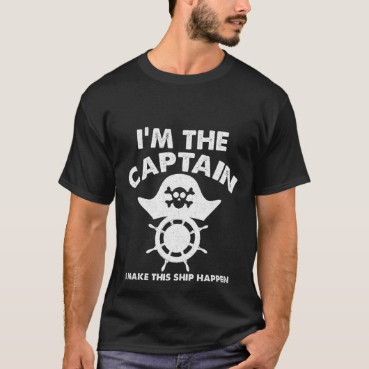 T-shirt Je suis le capitaine, je fais ce bateau se (Devant)