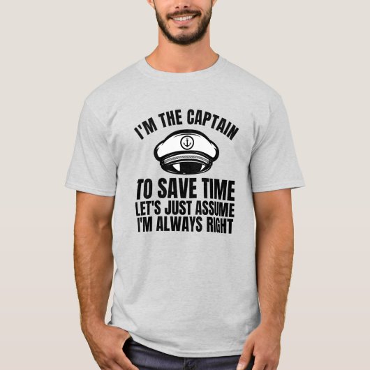 T-shirt Je suis le Capitaine pour gagner du temps Supposon (Devant)