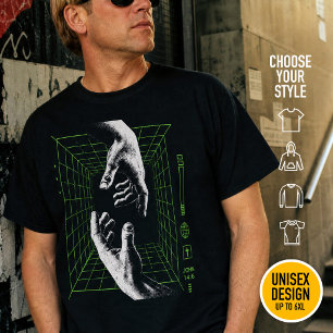 T-shirt Je suis le Chemin Jean 14:6 Grille Cyberpunk Chrét