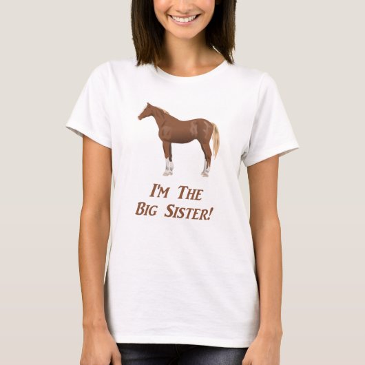 T-shirt Je suis le cheval de grande soeur (Devant)