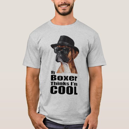 T-shirt Je suis le chien de boxe Cool (Devant)