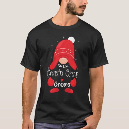 T-shirt Je Suis Le Cousin Crew Gnome Family Matching Group (Devant)