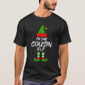 T-shirt Je suis Le Cousin Elf Funny Matching Family Elf Ch (Devant)