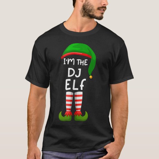 T-shirt Je suis le DJ Elf Funny Elf Family Match (Devant)