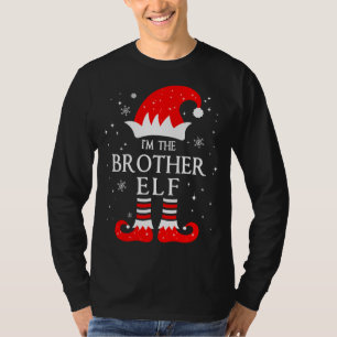 T-shirt Je suis le frère elfique assorti à Noël drôle Fami