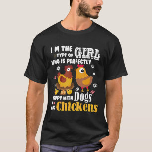 T-shirt Je suis le genre de fille heureuse avec les chiens
