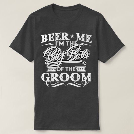 T-shirt Je Suis Le Grand Frère Du Drinker Groom Be (Design devant)