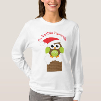 T-shirt Je suis le hibou préféré de Père Noël
