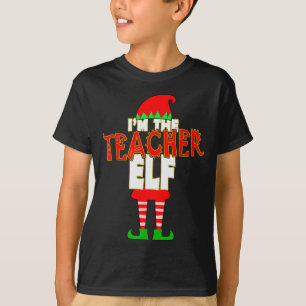 T-shirt Je suis le lutin enseignant Noël Allumés Famille