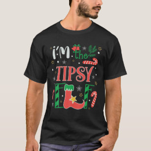 T-shirt Je suis le lutin pompette Noël en famille drôle C