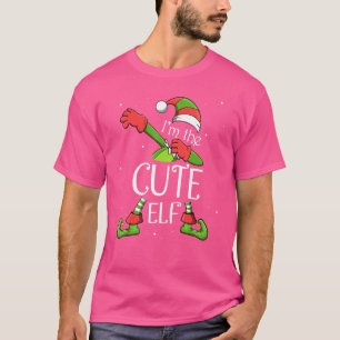 T-shirt Je suis le mignon elfe Dabbing Père Noël Famille C