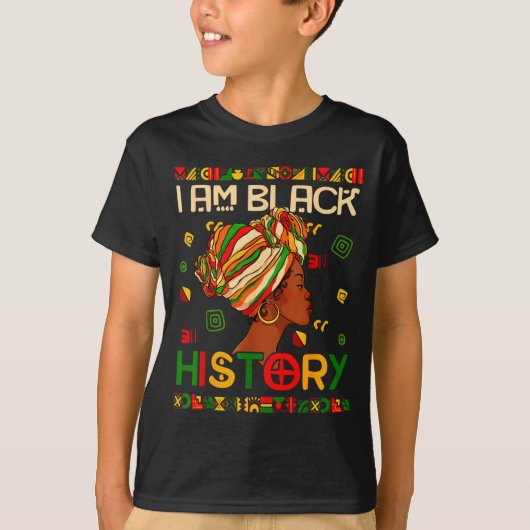 T-shirt Je suis le Mois de l'histoire des Noirs Afro-Améri (Devant)