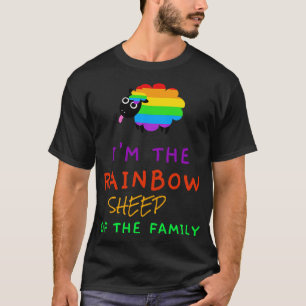 T-shirt Je suis le mouton arc-en-ciel de la famille