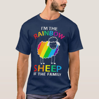 T-shirt Je Suis Le Mouton Arc-En-Ciel Du Mouton De Famille