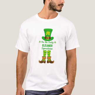 T-shirt Je suis le nettoyeur chanceux Leprechaun Funny St.