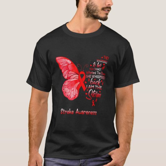 T-shirt Je Suis Le Papillon De Sensibilisation À La Tempêt (Devant)