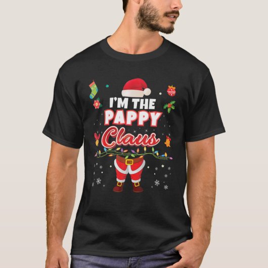 T-shirt Je suis le Pappy Claus Matching Family Joyeux Chri (Devant)