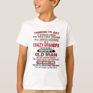 T-shirt Je suis le petit-fils d'un grand-père fou