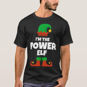 T-shirt Je suis le Power Elf Family Pyjama Noël drôle