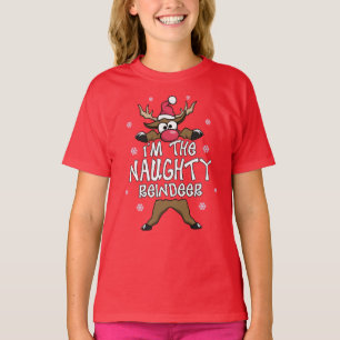 T-shirt Je suis le pyjama de Noël de la famille Naughty Re