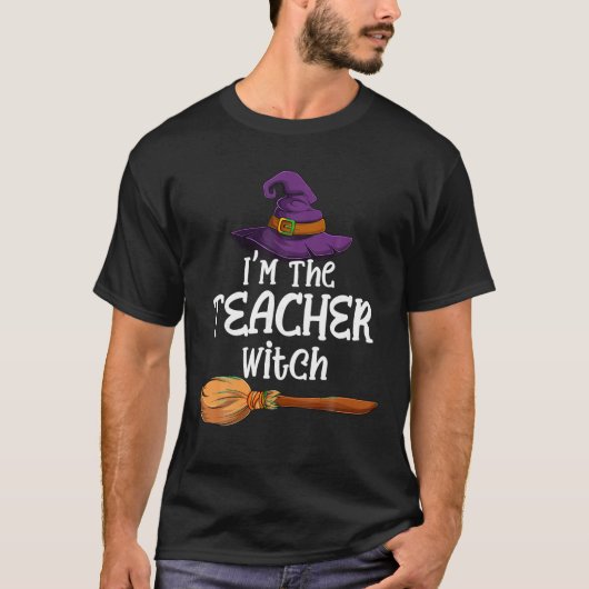 T-shirt Je suis le Teacher Witch Halloween Matching Group  (Devant)