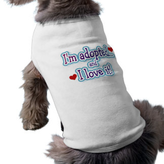 T-shirt Je suis le tee-shirt Dog Adopté