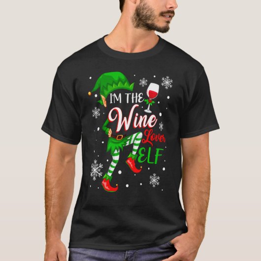 T-shirt Je Suis Le Vin Lover Elf Matching Family Group Chr (Devant)