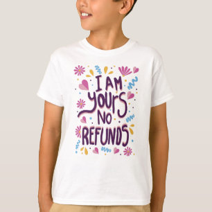 T-shirt Je suis le vôtre Aucun remboursement