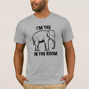 T-shirt Je suis L'ÉLÉPHANT DANS la pièce en t de graphi