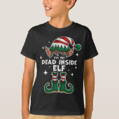 T-shirt Je suis l'Elfe Dead Inside - Matching Family Chris (Devant)