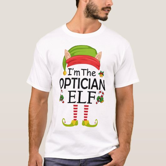 T-shirt Je suis l'elfe opticien (Devant)