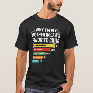 T-shirt Je suis l'enfant préféré de ma belle-mère