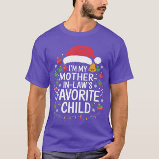 T-shirt Je suis l'enfant préféré de ma belle-mère Pères No