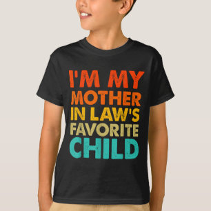 T-shirt Je suis l'enfant préféré de ma belle-mère, un pare