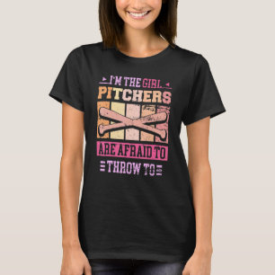 T-shirt Je suis les filles lanceurs ont peur de lancer ver