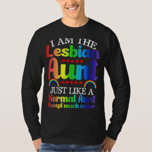 T-shirt Je Suis Lesbian Tante Rainbow Pride Mois Lgbtq Su