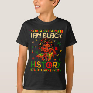 T-shirt Je suis l'histoire noire Fille afro-américaine Noi
